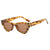 Damen modische Cat-Eye Sonnenbrille mit transparentem Rahmen Karnz