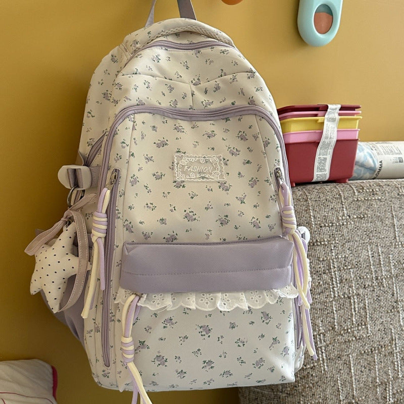 Stylische Blumenmuster-Rucksack Karnz