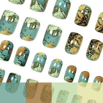 Künstlerisch Karten-inspirierte Nagelkunst Karnz
