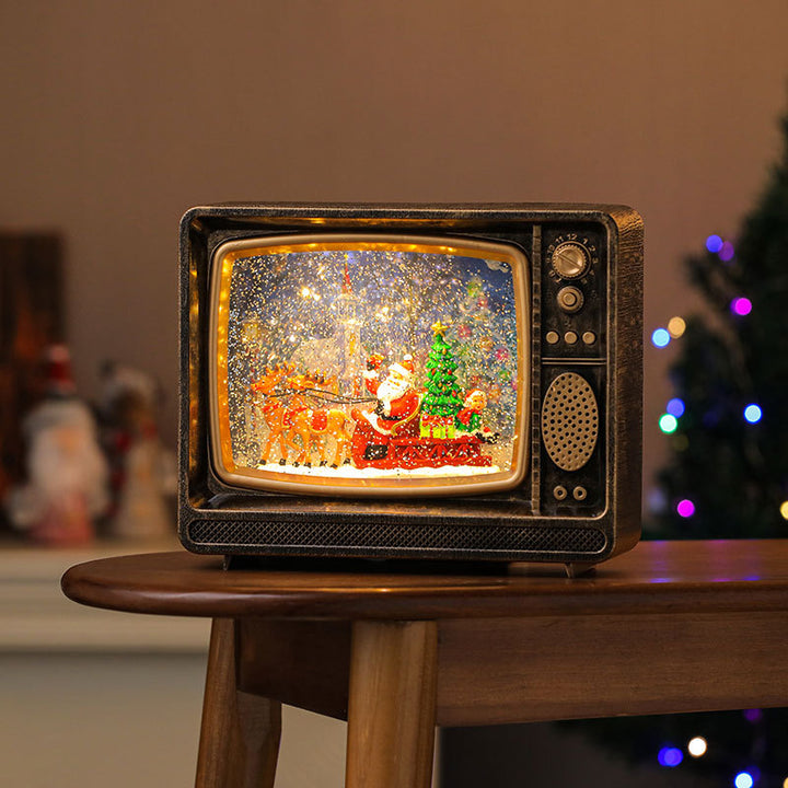 Dekorative LED Laterne mit Santa Figurine Karnz