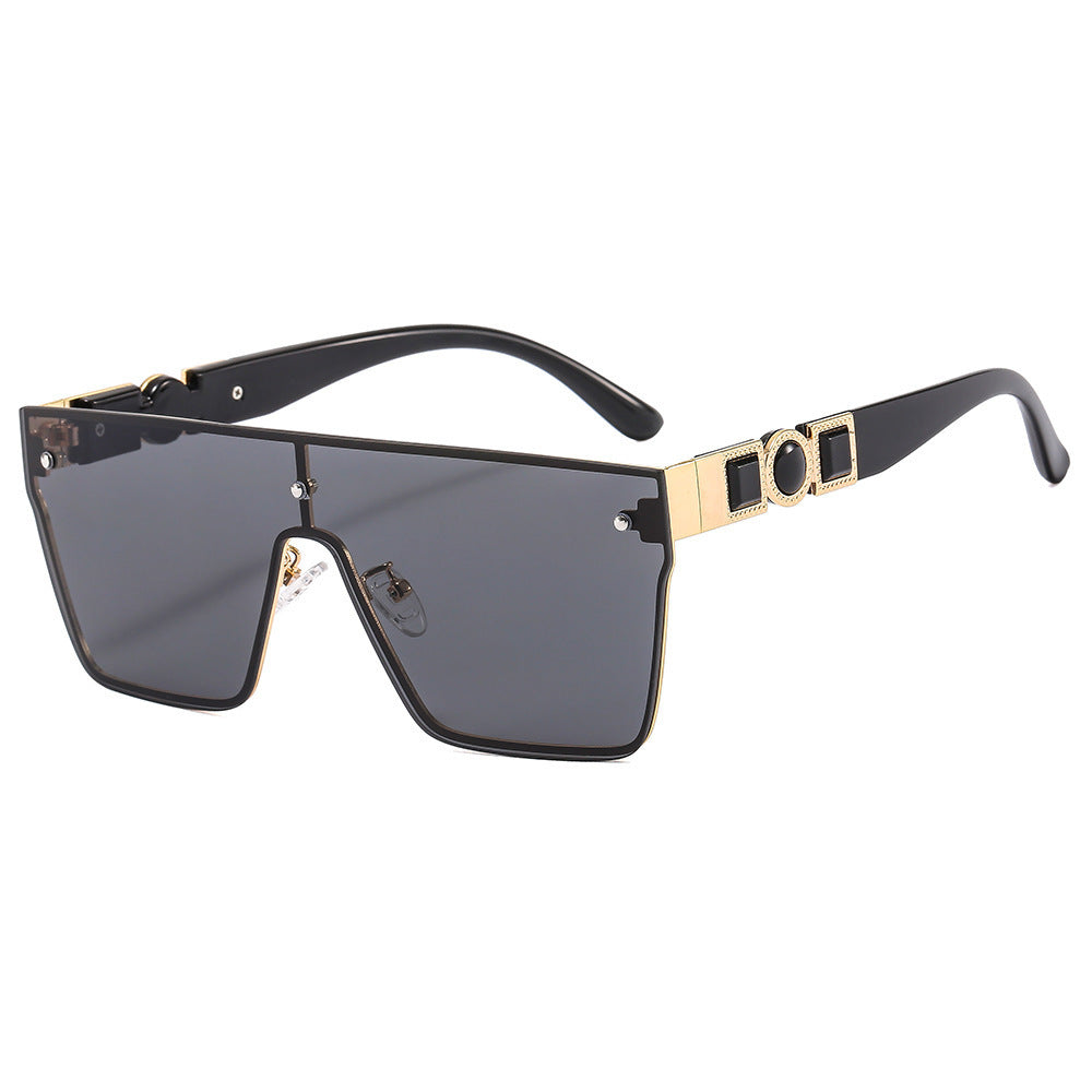 Damen oversized transparente Sonnenbrille mit modischem Rahmen Karnz