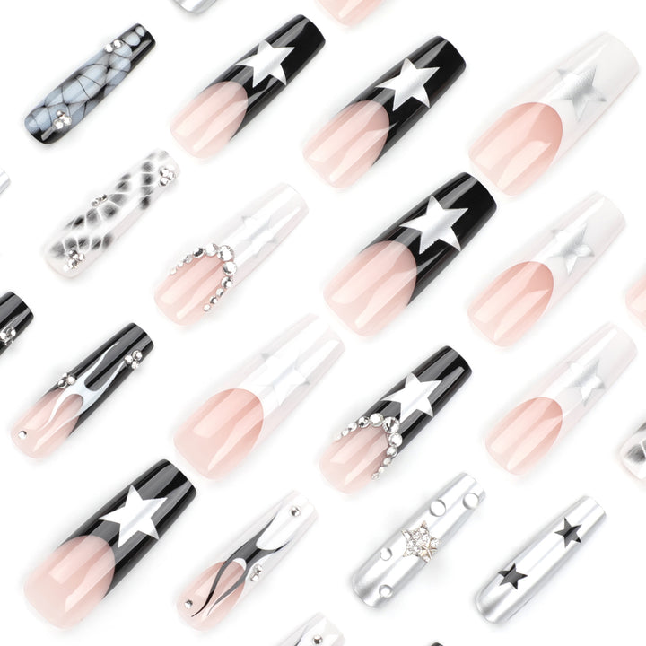 Kunstnagelset mit Glamour-Akzenten Karnz