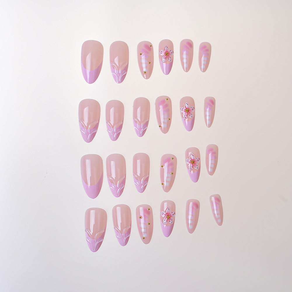 Blumen Kunst Press-On Nagel Set Karnz