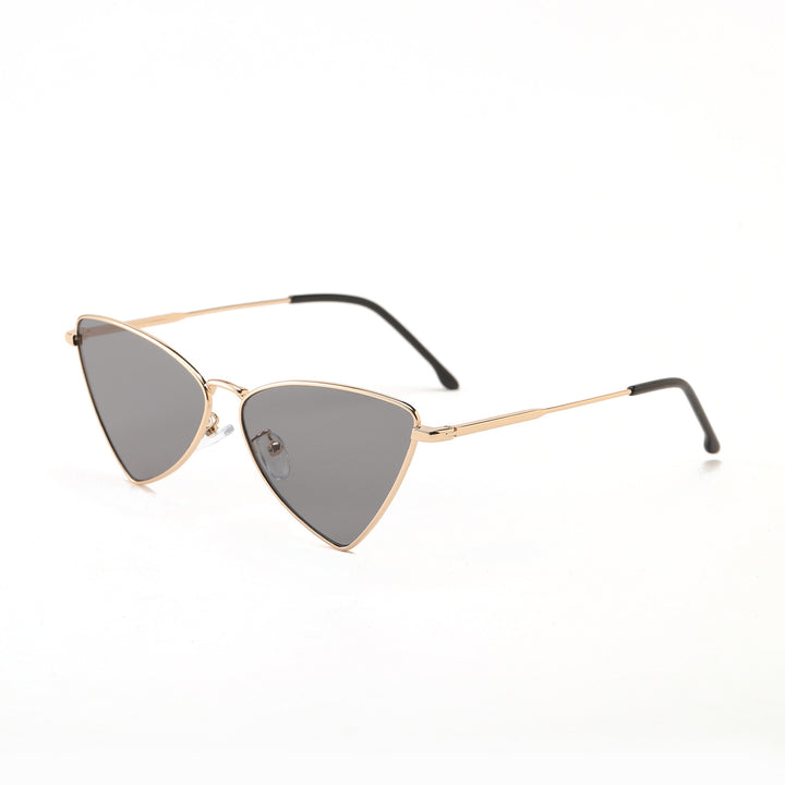 Damen trendige Cat-Eye Sonnenbrille mit goldenen Akzenten Karnz