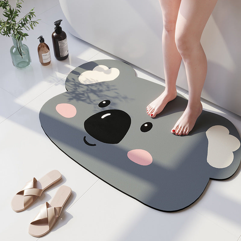 Verspielte katzenförmige Badmatte