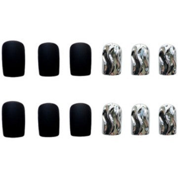 Künstlerische matte Press-On Nägel mit einzigartigem Design
