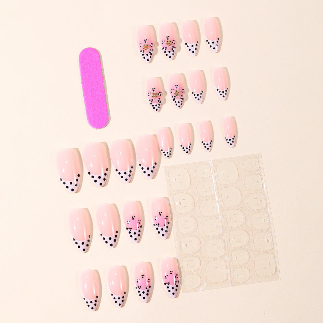 Elegante Blumendesign Stiletto Nagelkunstverlängerungen Karnz