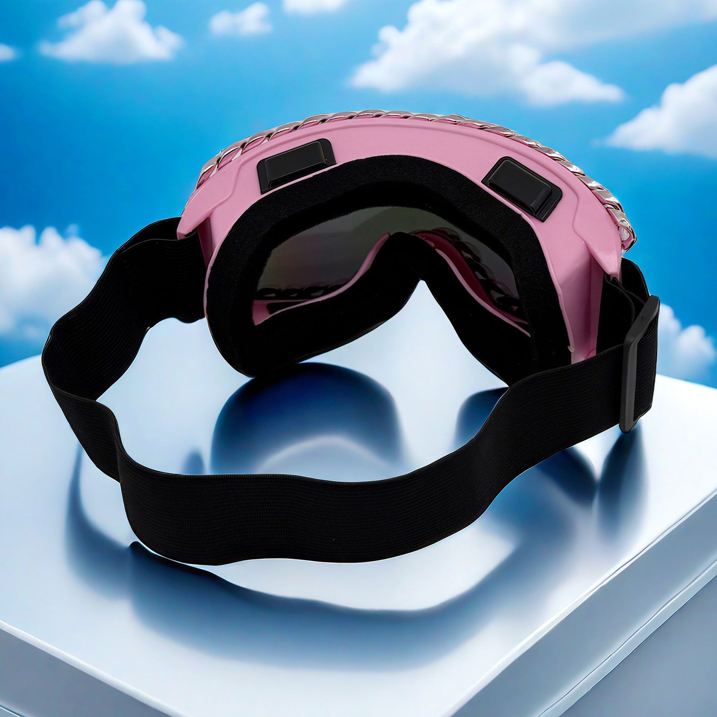 Damen Skibrille mit glamourösem Strassrahmen Karnz