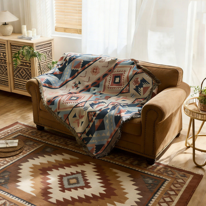 Vintage-Style Dekorative Jacquard-Wurfdecke