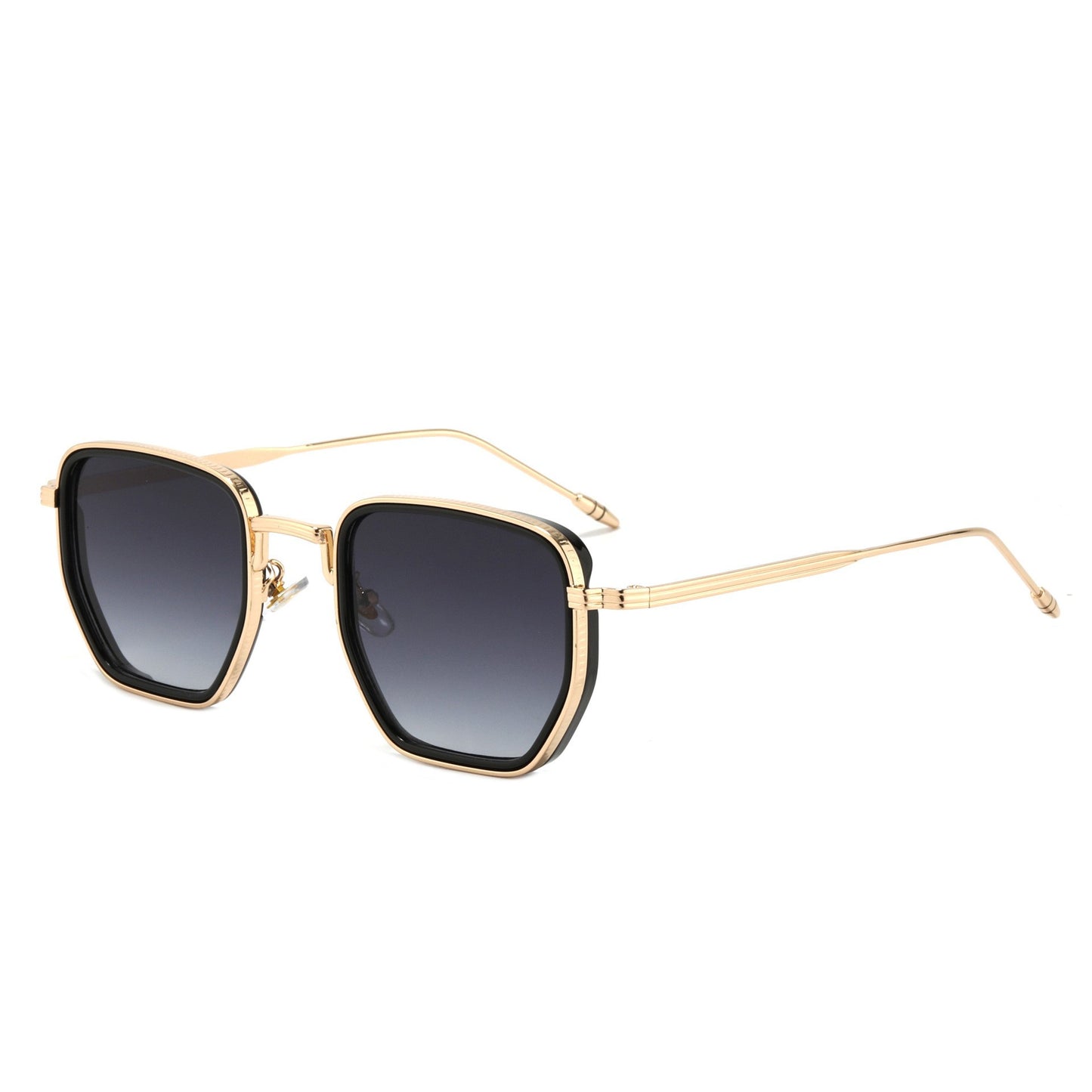 Damen Quadratische Designer Sonnenbrille mit modischem Metallrahmen Karnz