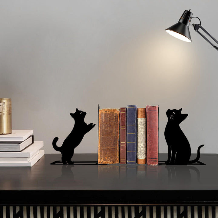 Künstlerische Katzenbuchstützen