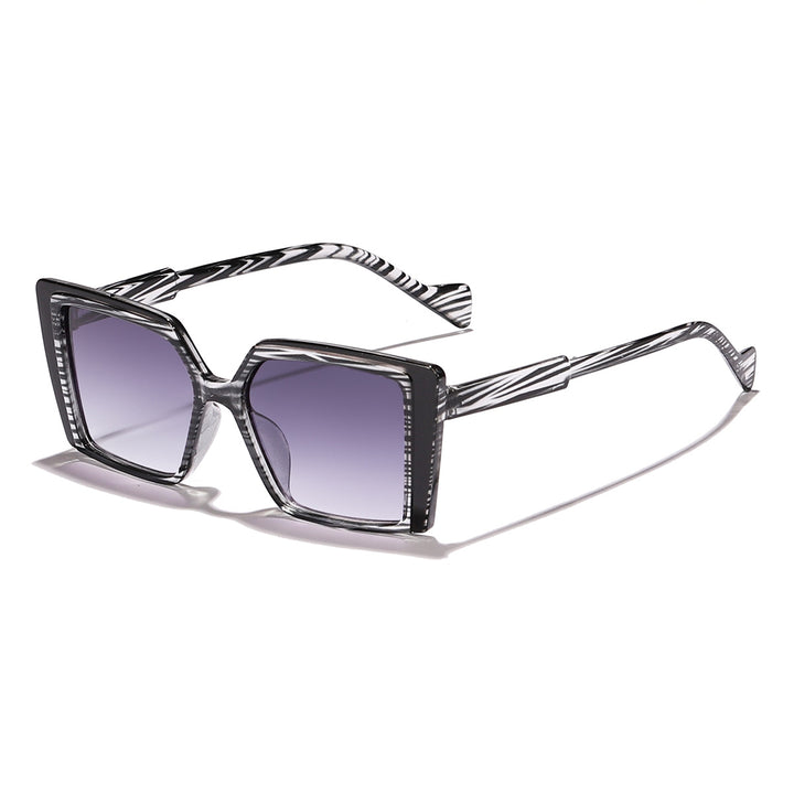 Damen elegante quadratische Sonnenbrille mit verspiegelt Gläsern Karnz