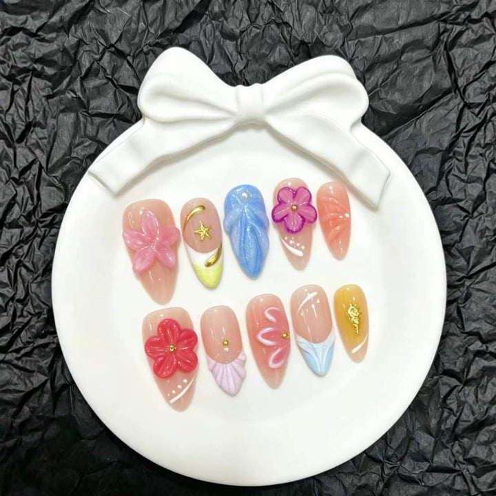 Künstlerische Press-On Nagelkunst Kollektion  1791773029