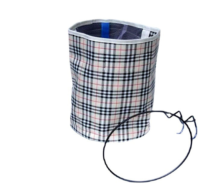 Karierte Kletterschraube mit Fleece-Futter, Bürstenhalter und Gurtband Karnz