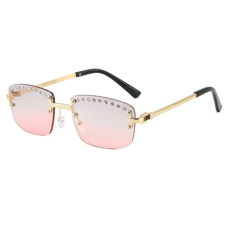 Damen elegante Sonnenbrille mit funkelnden Kristallakzenten Karnz