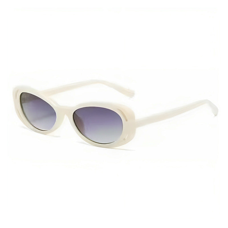 Damen Cat-Eye Sonnenbrille mit elegantem, transparentem Rahmen und UV-Schutz Karnz