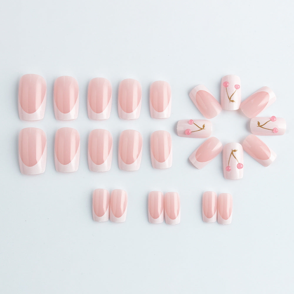 Elegante Kirschblüten-Gel-Nagelkunst Karnz