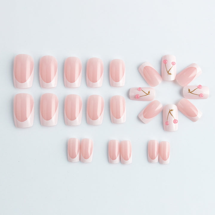 Elegante Kirschblüten-Gel-Nagelkunst Karnz