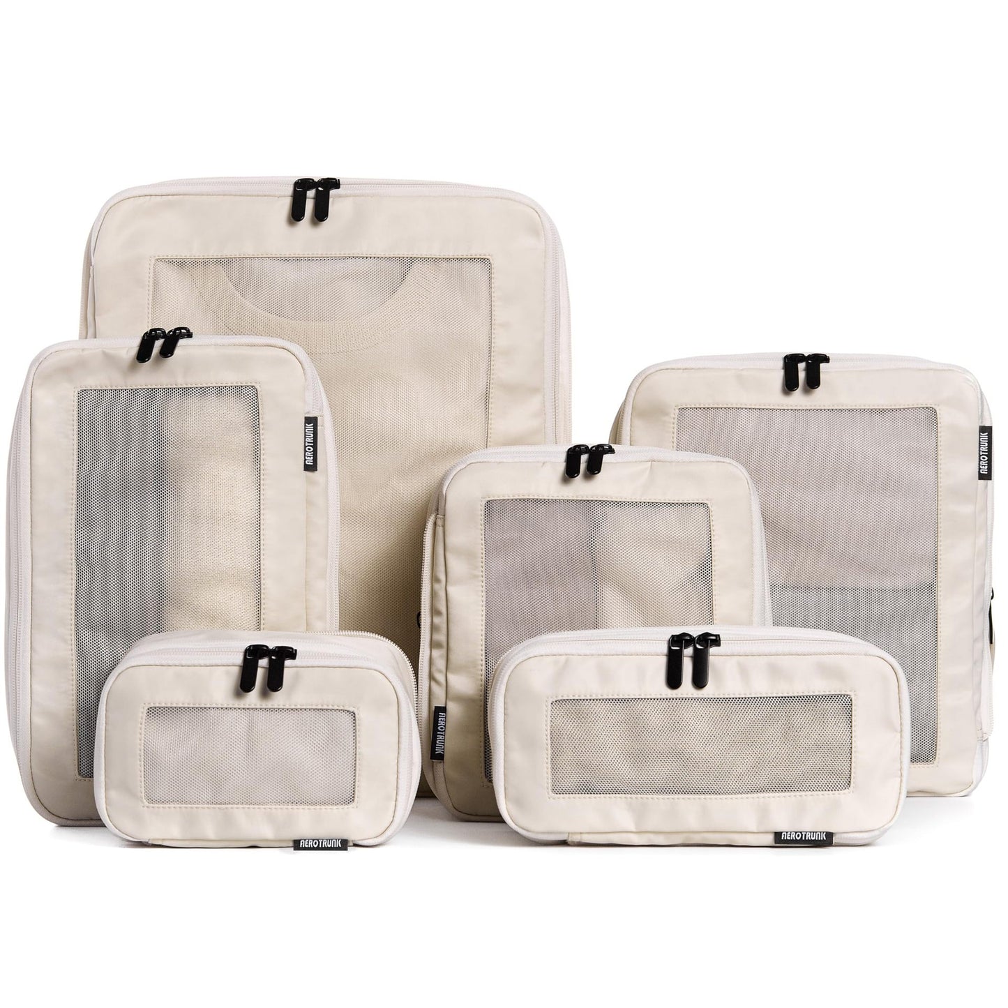 Unisex Aufbewahrungstaschen Set mit durchsichtigen Fächern Karnz
