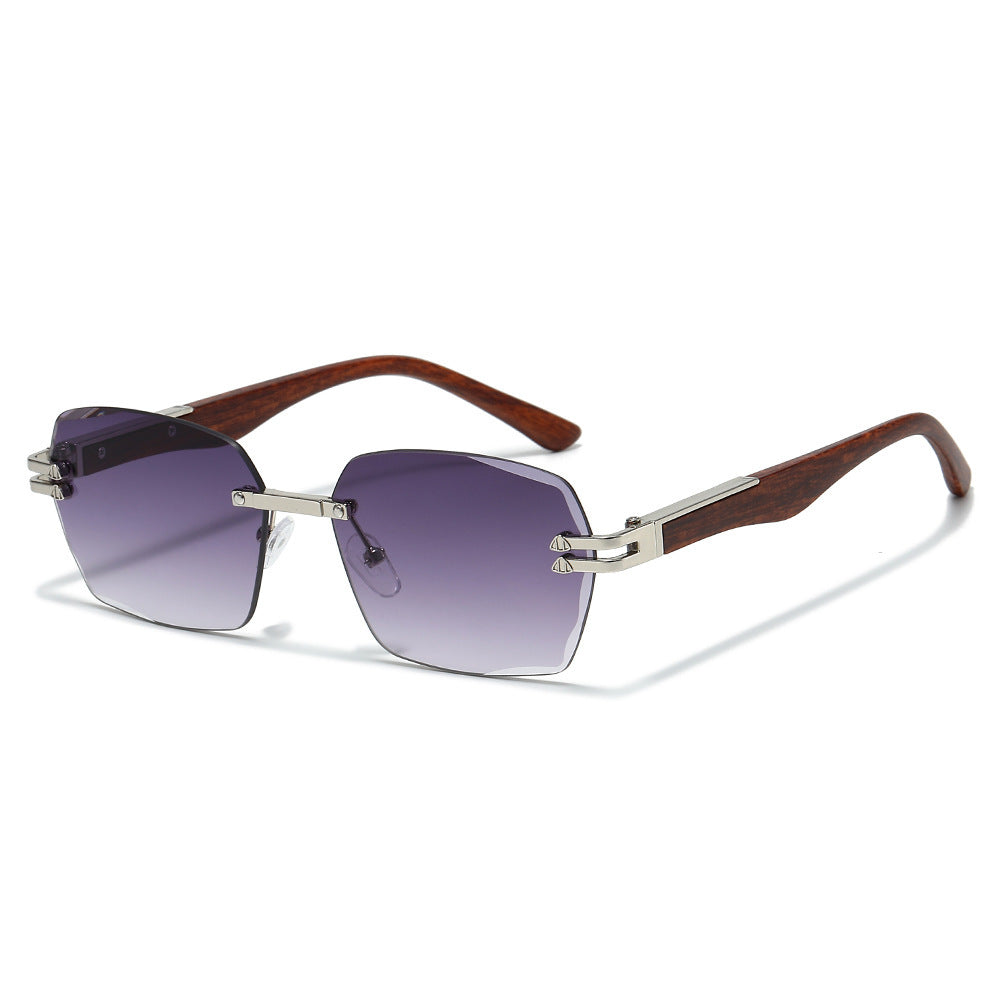 Oversized geometrische Sonnenbrille mit Metallelementen Karnz