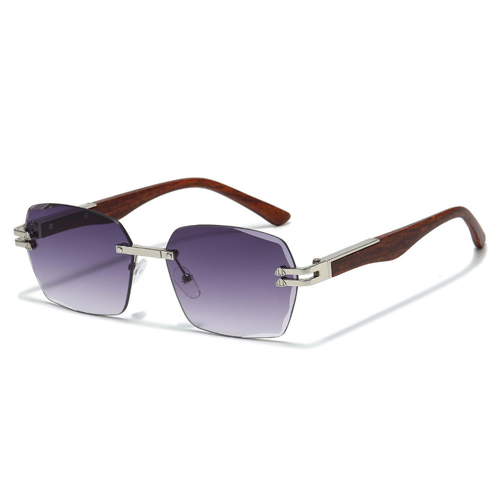 Oversized geometrische Sonnenbrille mit Metallelementen Karnz