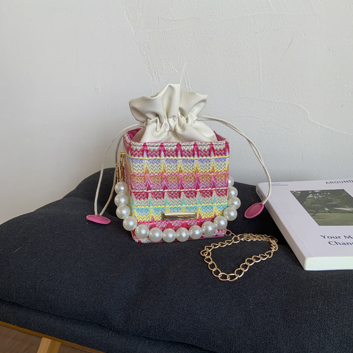 Charmante Mini Kordelzug Schultertasche Karnz