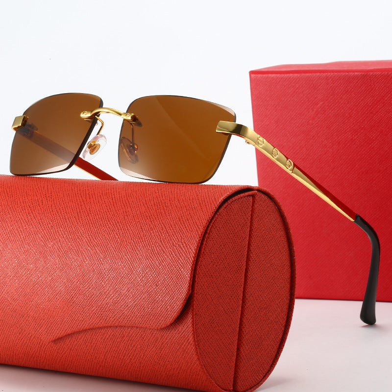 Damen modische Sonnenbrille im eleganten Rechteckdesign mit hochwertigem Metallrahmen Karnz