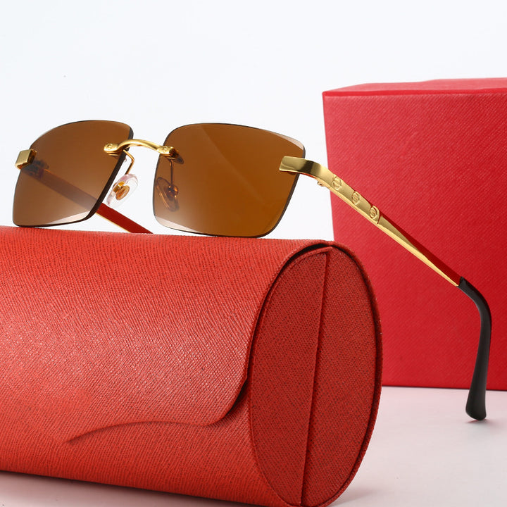 Damen modische Sonnenbrille im eleganten Rechteckdesign mit hochwertigem Metallrahmen Karnz