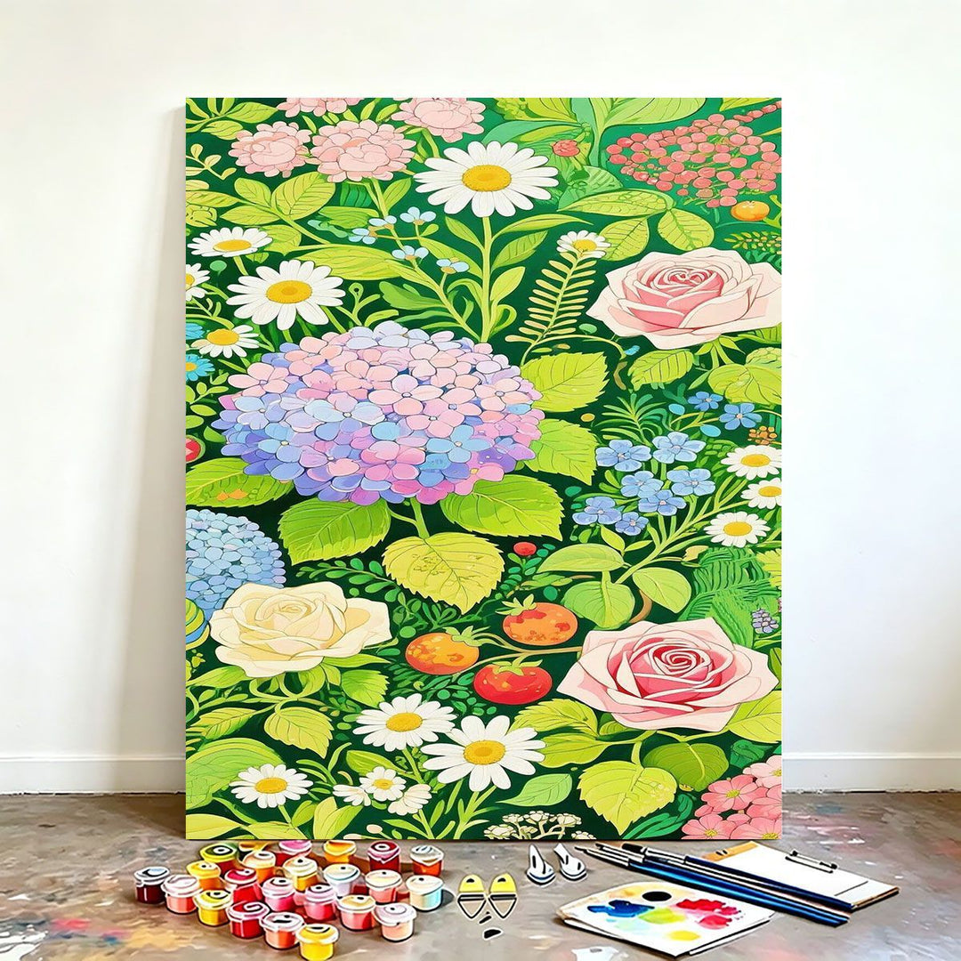 DIY Floral Canvas Painting Kit Karnz