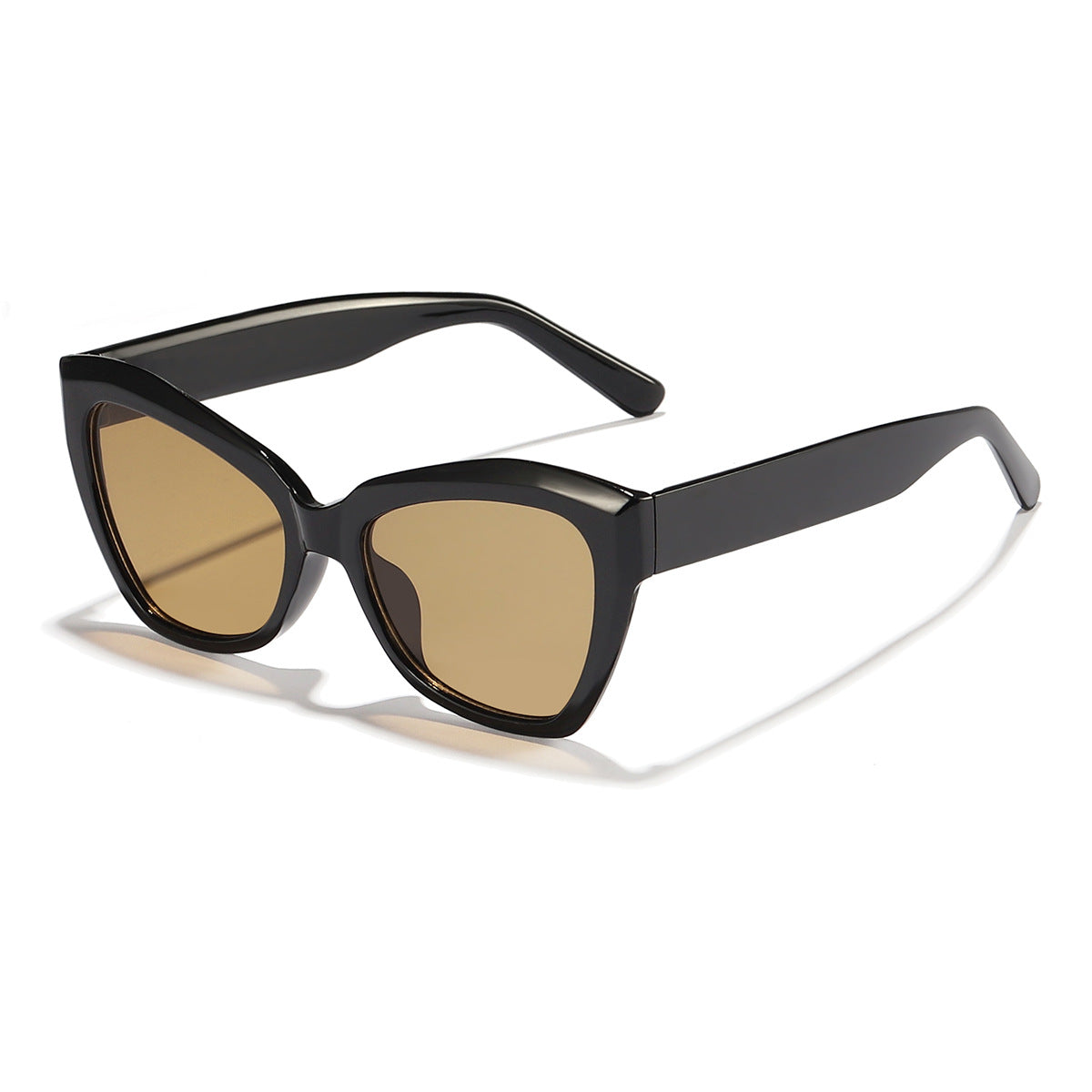 Damen Cat-Eye Sonnenbrille mit stilvollem transparentem Rahmen Karnz