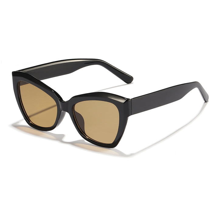 Damen Cat-Eye Sonnenbrille mit stilvollem transparentem Rahmen Karnz