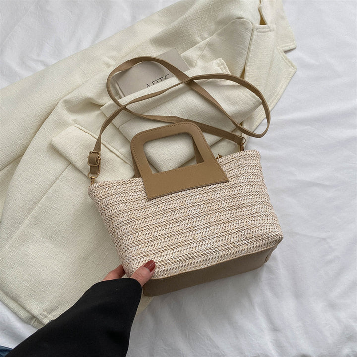 Moderne Texturierte Gewebte Handtasche Karnz