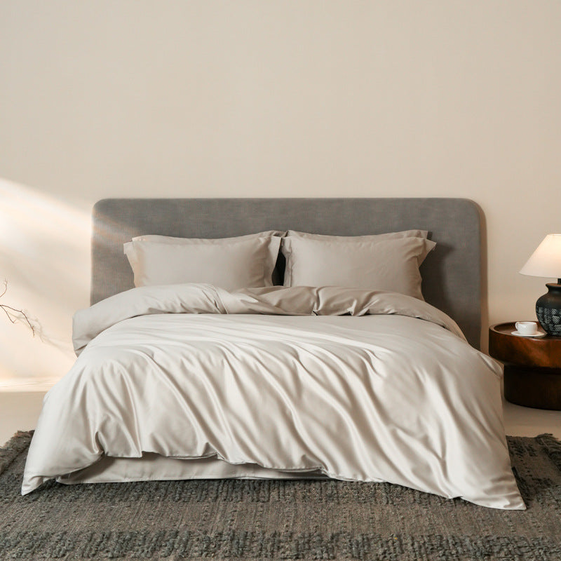Umkehrbare Micro-Satin Bettbezug Set mit verdecktem Verschluss & Eckenbindungen