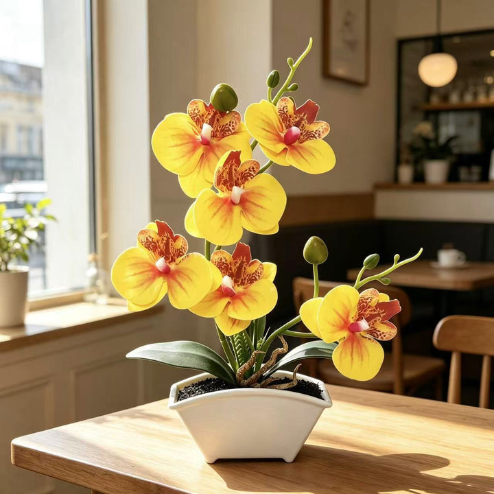 Elegante künstliche Orchideenpflanze für die Wohnkultur drinnen