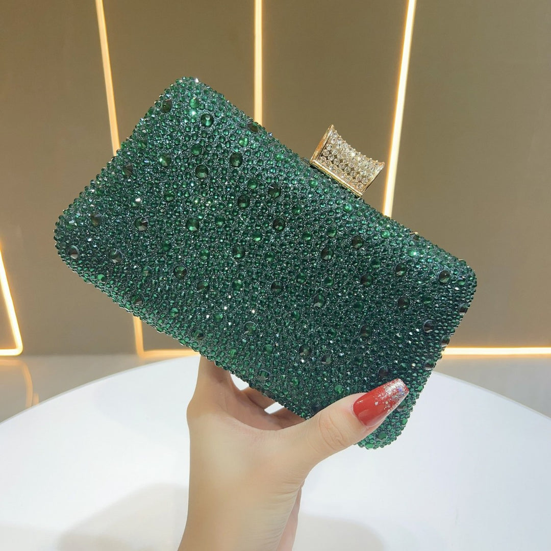Glitzernde Kristall-besetzte Abend-Clutch