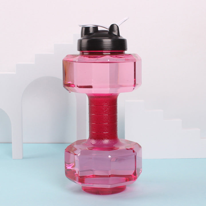 Unisex Fitness Wasserflasche in origineller Hantel-Form Karnz