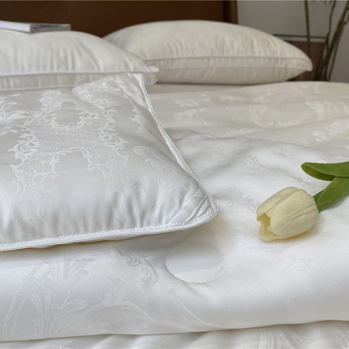 Luxuriöse Jacquard-Seiden-ähnliche hypoallergene Decke Duvet