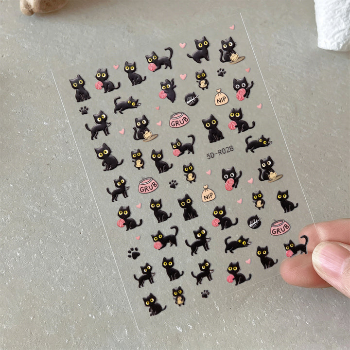 Niedliche Elefant Nagelkunst Aufkleber