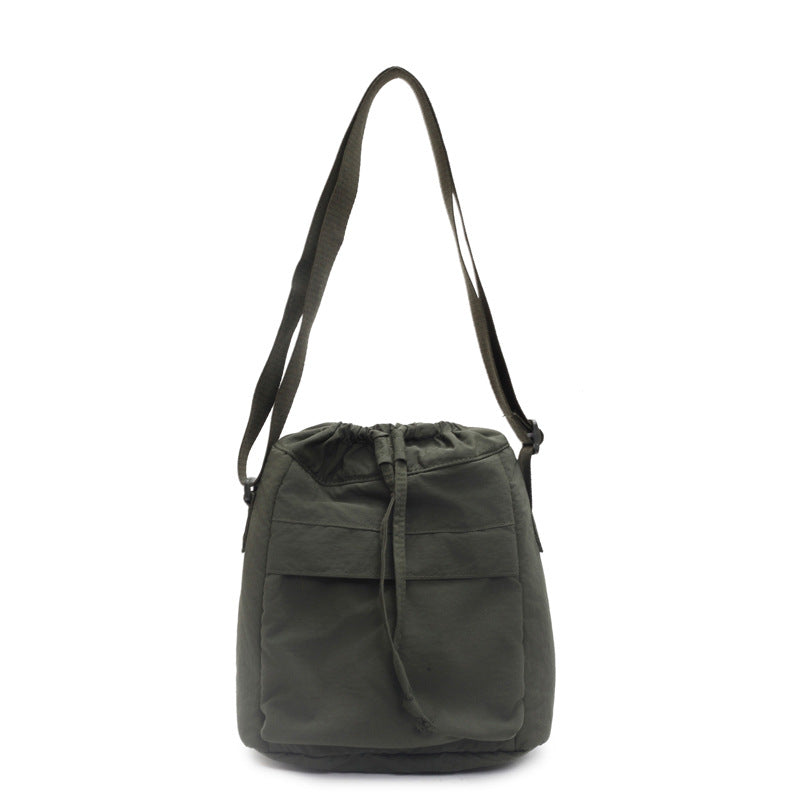 Lässige Kordelzug-Eimer-Tasche Karnz