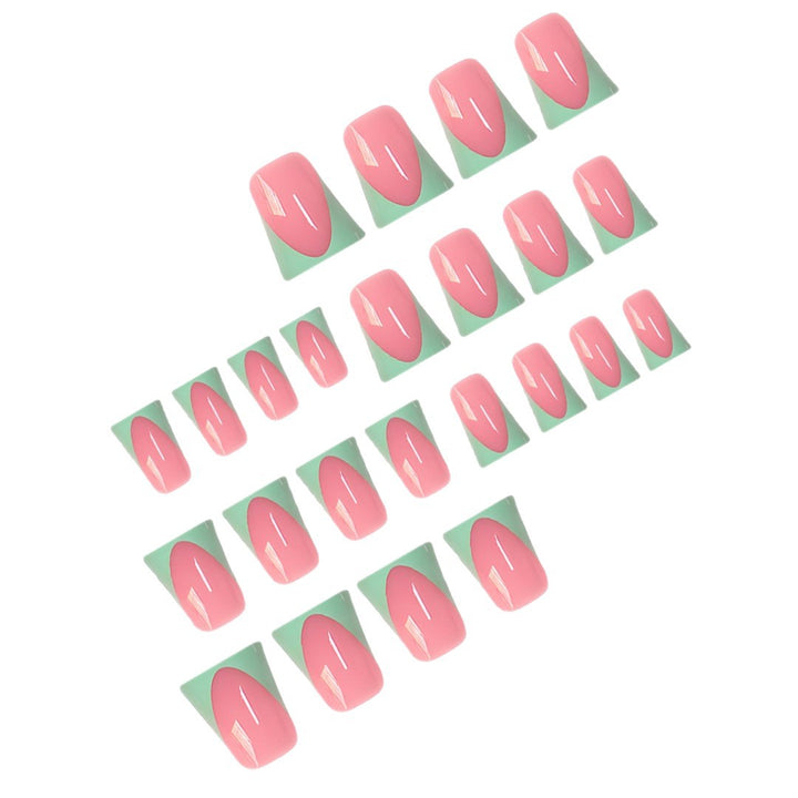 Stylische French Tip Press-On Nägel mit anpassbarem Design Karnz