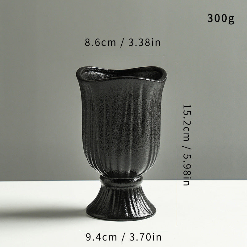 Eleganter Strukturierter Keramischer Blumenvasen
