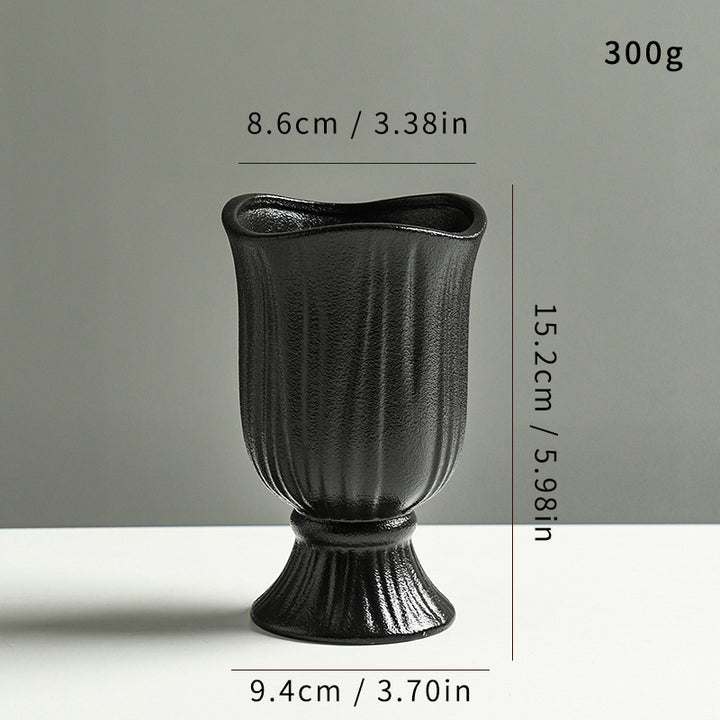 Eleganter Strukturierter Keramischer Blumenvasen