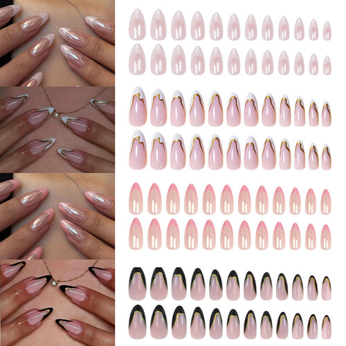 Kunstnagelset mit glamurösen 3D-Blütenapplikationen und eleganten Farbverläufen Karnz