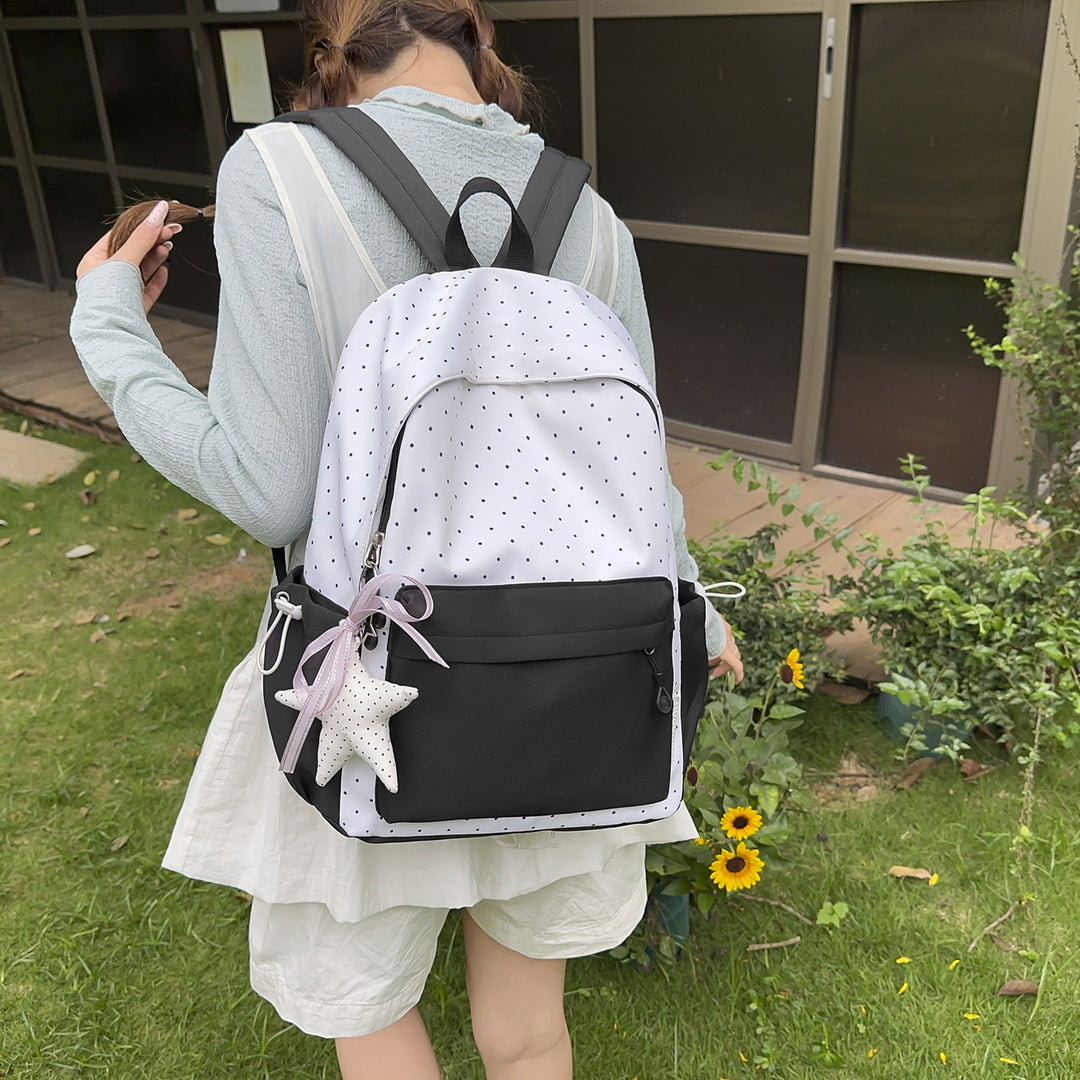 Polka Dot und Einfarbiger Rucksack Karnz