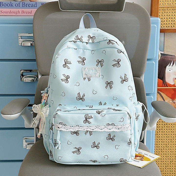 Feminine Schleifenmuster Casual Rucksack Karnz