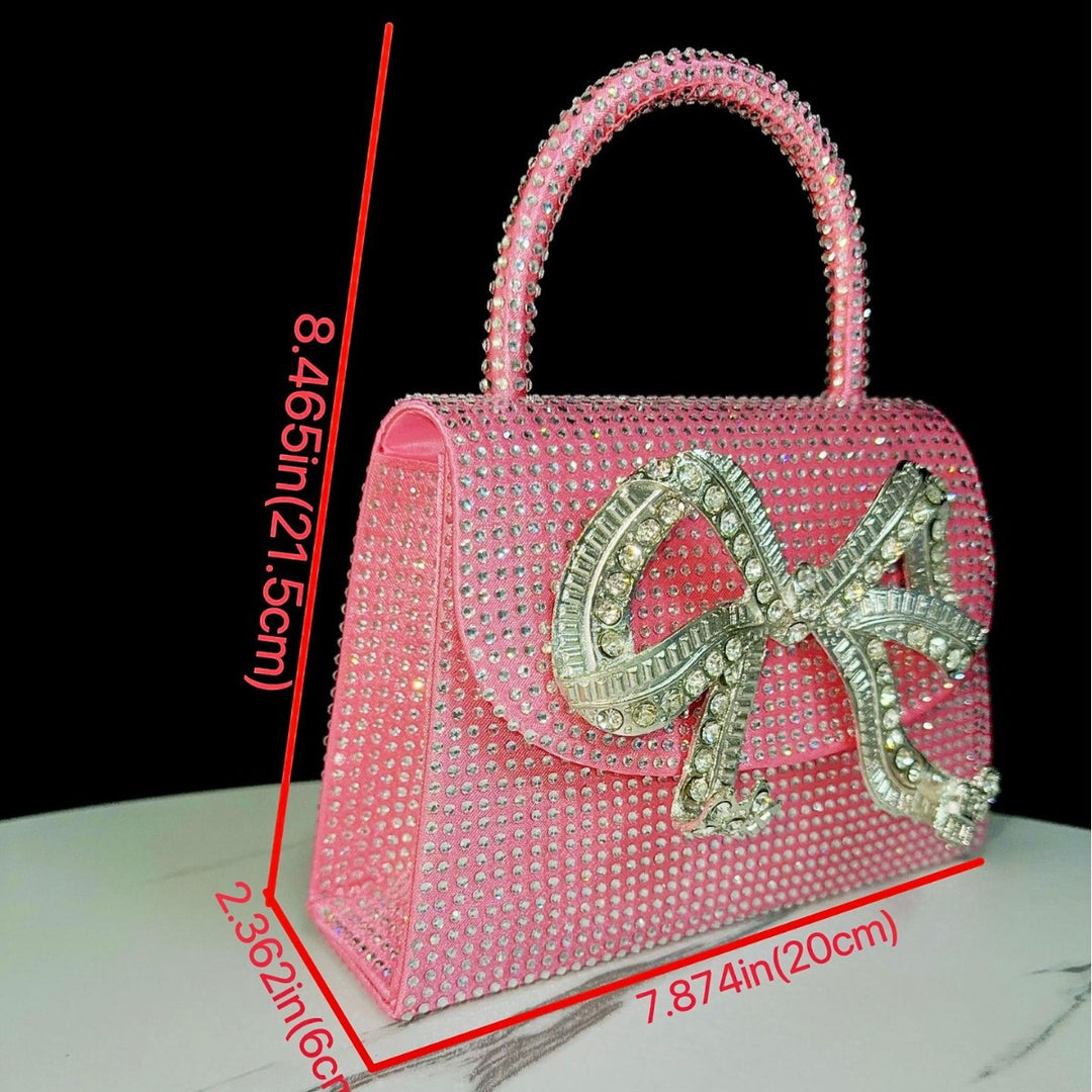 Rhinestone Schleifen-Clutch