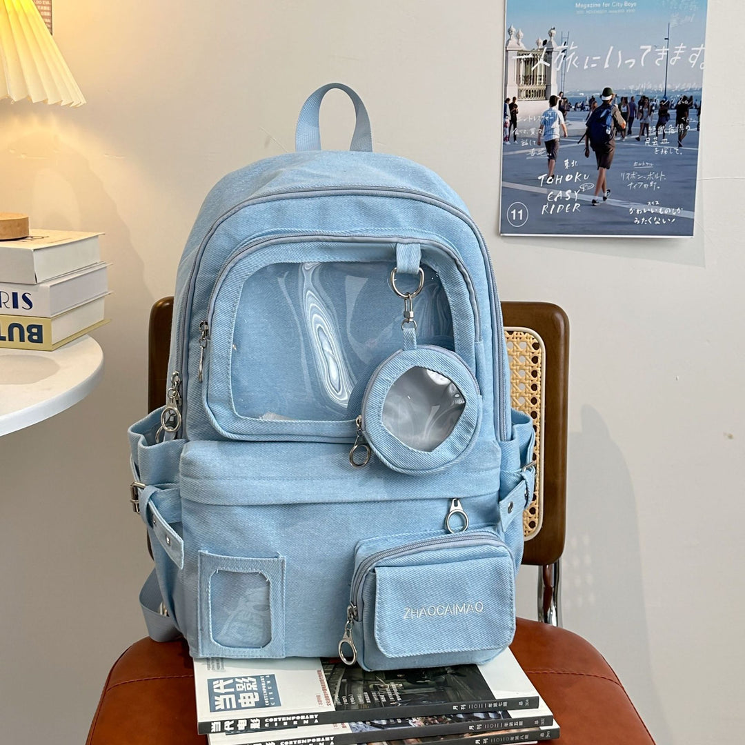 Stylischer multifunktionaler transparenter Rucksack