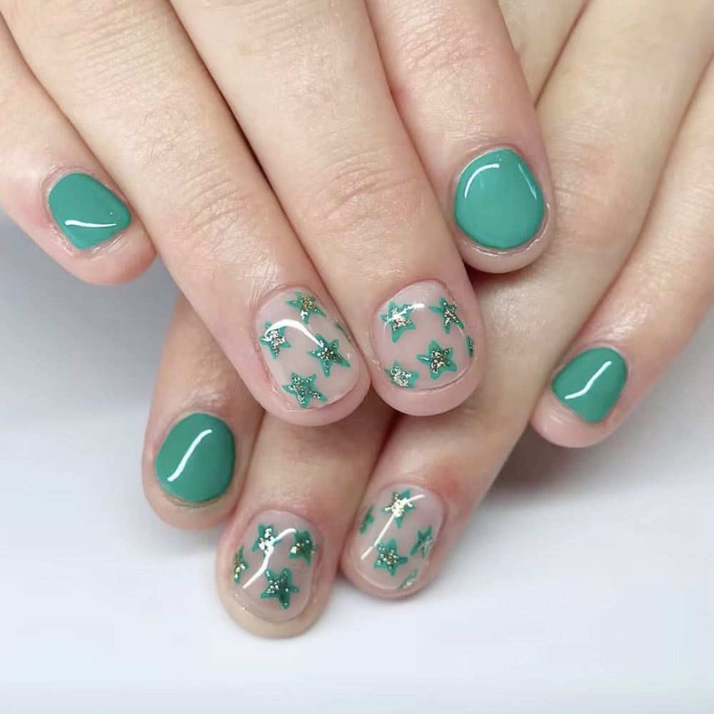 Stern-verzierte Gel-Nagelkunst Karnz