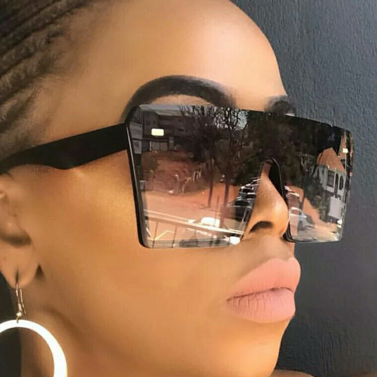 Damen Oversized Shield-Sonnenbrille Karnz