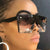 Damen Oversized Shield-Sonnenbrille Karnz